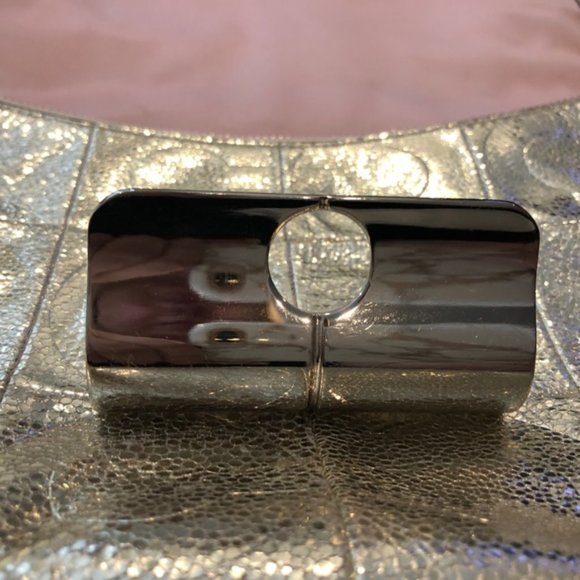 Coach Metallic Kristen Op Art Clutch- RARE! - Picture 3 of 15